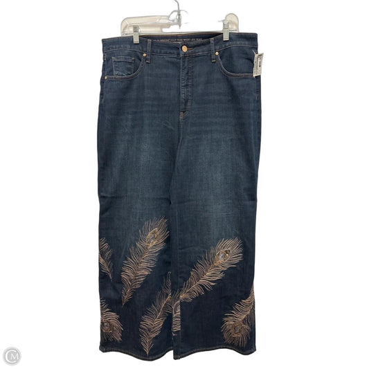 Jeans Wide Leg By Chicos In Blue Denim, Size: 16