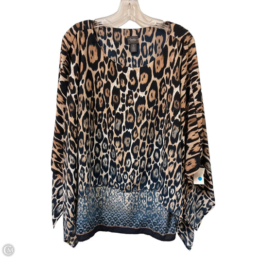 Tunic Short Sleeve By Chicos In Animal Print, Size: Xl