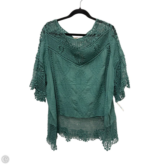 Top Short Sleeve By Democracy In Teal, Size: 3x