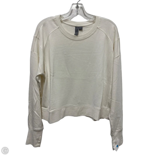 Athletic Sweatshirt Crewneck By Sweaty Betty In Cream, Size: M