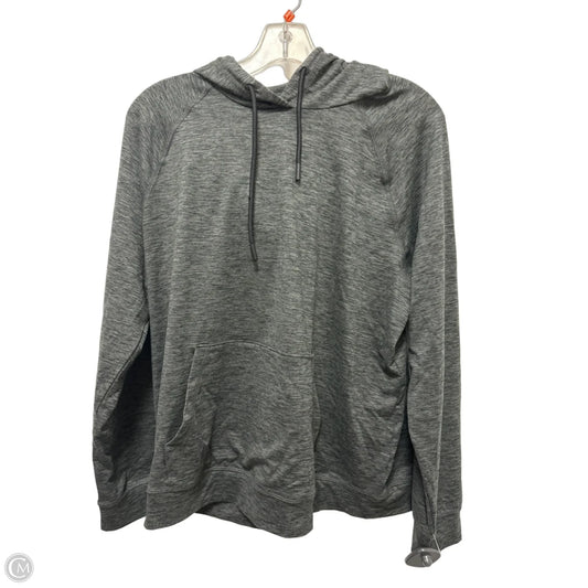Athletic Sweatshirt Hoodie By Barefoot Dreams In Grey, Size: L