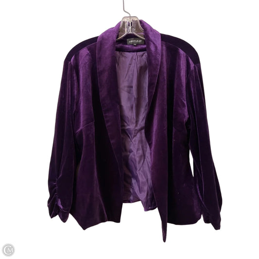 Blazer By Clothes Mentor In Purple, Size: 1x