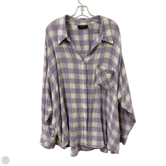 Blouse Long Sleeve By Lane Bryant In Purple, Size: 4x