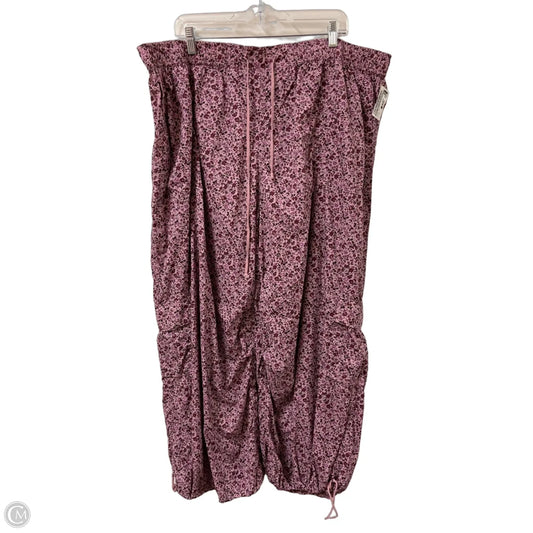 Athletic Pants By Daily Practice By Anthropologie In Floral Print, Size: 22