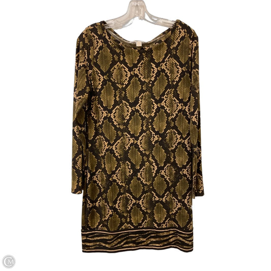 Dress Casual Midi By Michael By Michael Kors In Snakeskin Print, Size: M