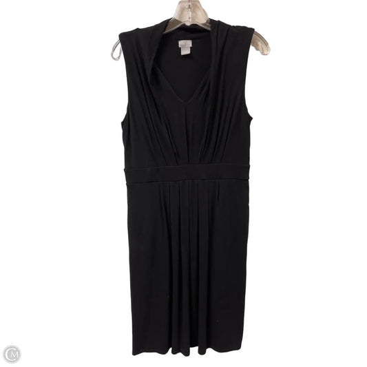 Dress Casual Midi By Chicos In Black, Size: M