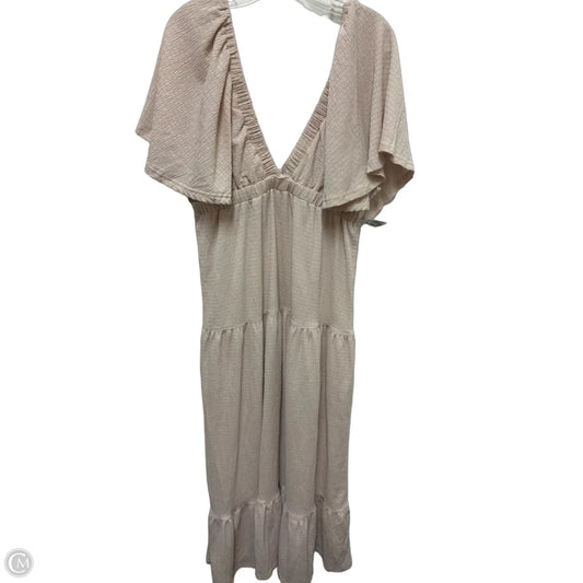 Dress Casual Maxi By Clothes Mentor In Cream, Size: Xl