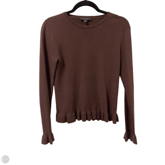 Top Long Sleeve By Ann Taylor In Brown, Size: S