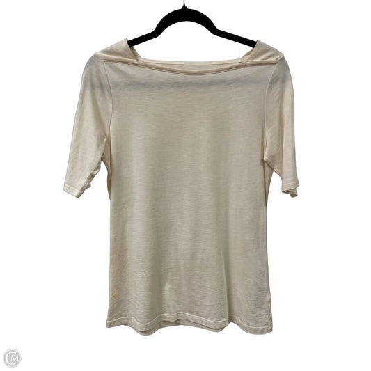 Top Short Sleeve By Talbots In Cream, Size: S