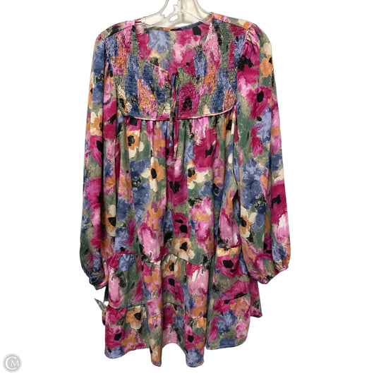 Dress Casual Midi By Clothes Mentor In Multi-colored, Size: L