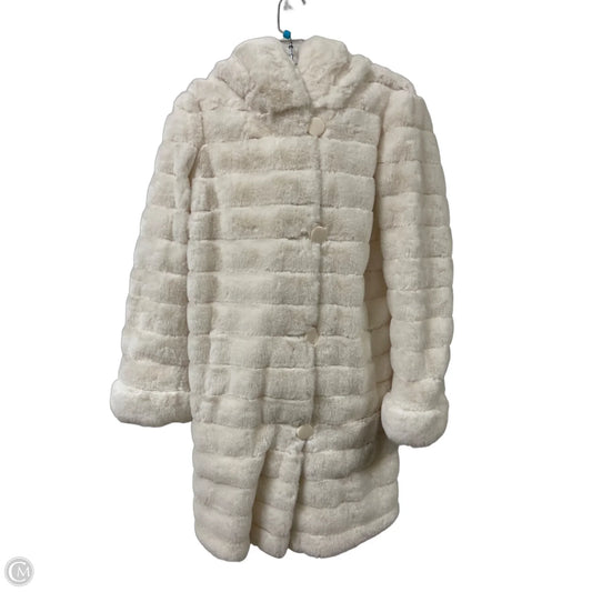 Coat Faux Fur & Sherpa By Joseph Ribkoff In Cream, Size: Xs