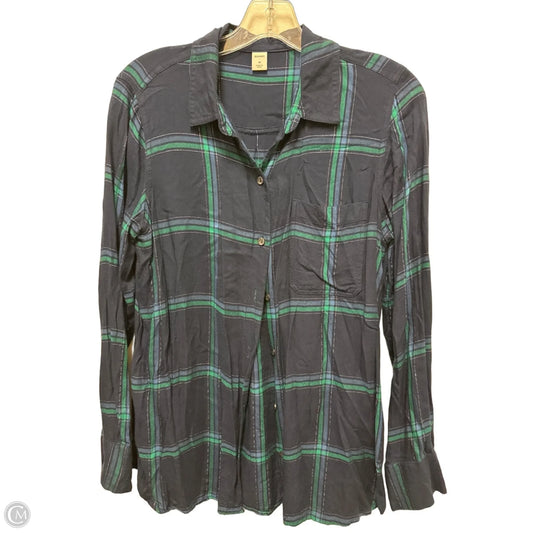 Blouse Long Sleeve By Old Navy In Navy, Size: M
