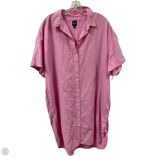 Dress Casual Midi By Gap In Pink, Size: Xl