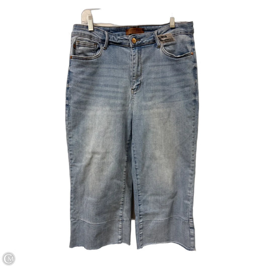 Jeans Wide Leg By Judy Blue In Blue Denim, Size: 14