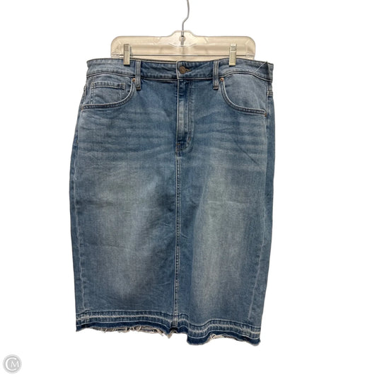 Skirt Maxi By Shyanne In Blue Denim, Size: 18