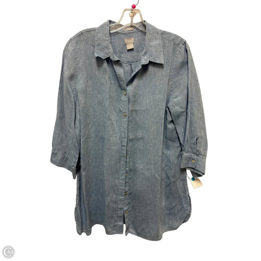 Tunic Long Sleeve By Chicos In Blue, Size: L