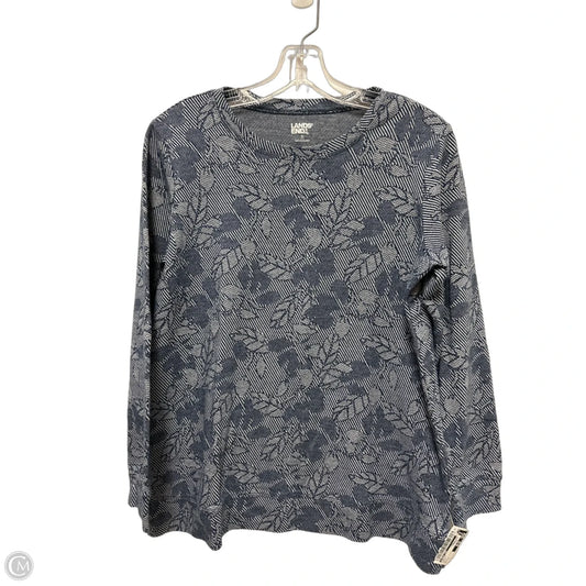 Top Long Sleeve By Lands End In Blue, Size: S
