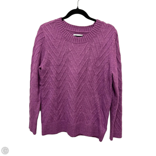 Sweater By Croft And Barrow In Purple, Size: M