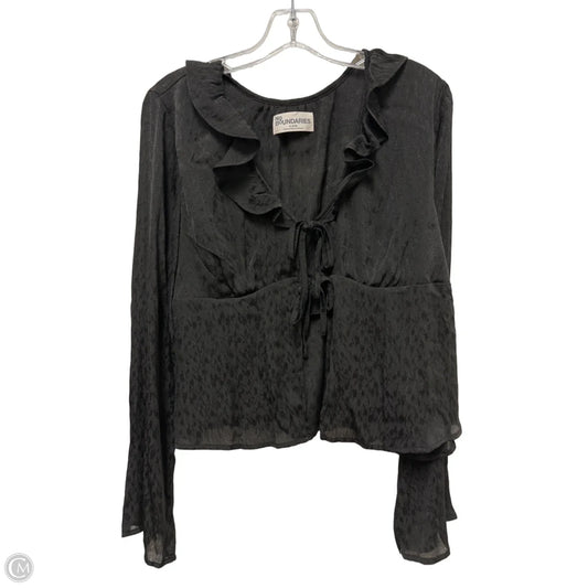 Blouse Long Sleeve By No Boundaries In Black, Size: Xl
