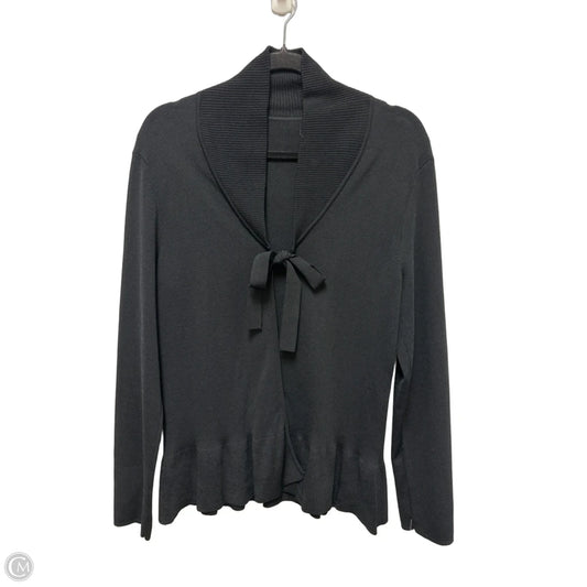 Sweater Cardigan By Clothes Mentor In Black, Size: L