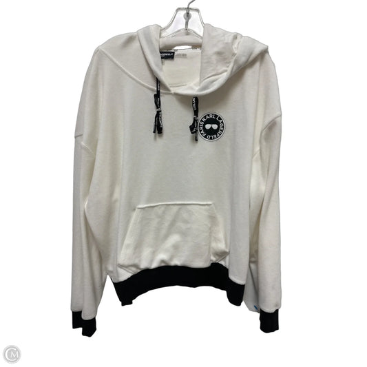 Sweatshirt Hoodie By Karl Lagerfeld In White, Size: Xl