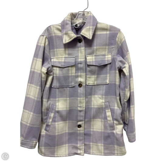 Jacket Shirt By Divided In Purple, Size: Xs