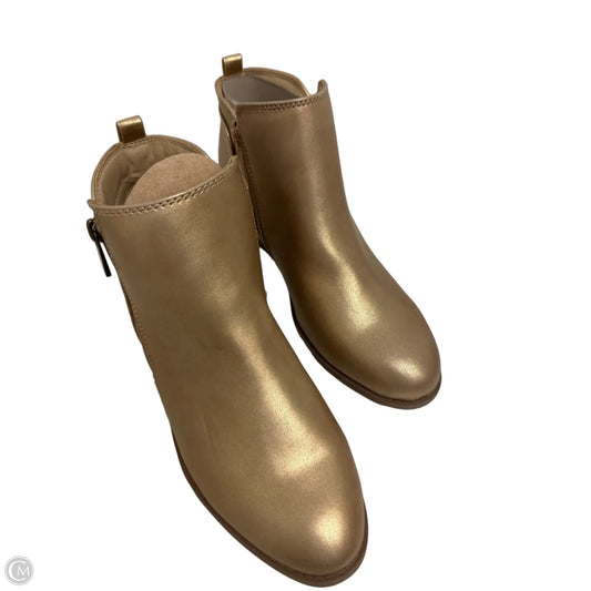 Boots Ankle Heels By Arizona In Gold, Size: 9.5