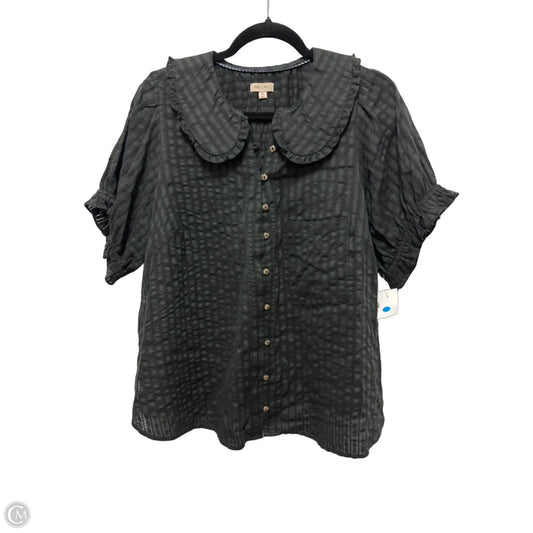 Blouse Short Sleeve By Pilcro In Black, Size: 2x