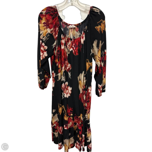 Dress Casual Midi By Dressbarn In Red & Yellow, Size: Xl