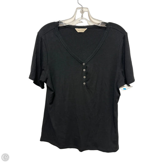 Top Short Sleeve By Clothes Mentor In Black, Size: Xl