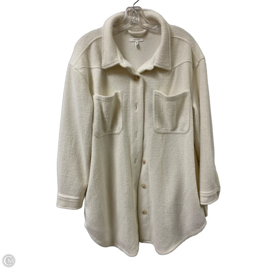 Jacket Shirt By Maurices In Cream, Size: L