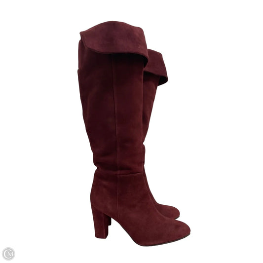 Boots Knee Heels By Halogen In Red, Size: 10