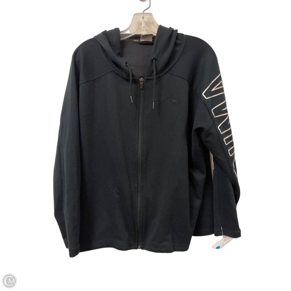 Athletic Jacket By Puma In Black, Size: M