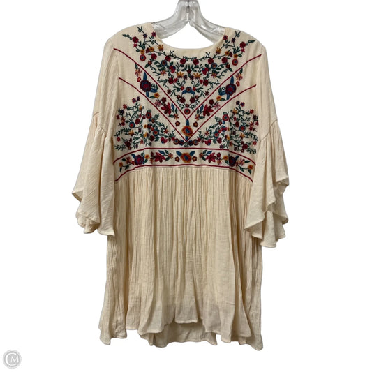 Tunic Long Sleeve By Altard State In Cream, Size: L