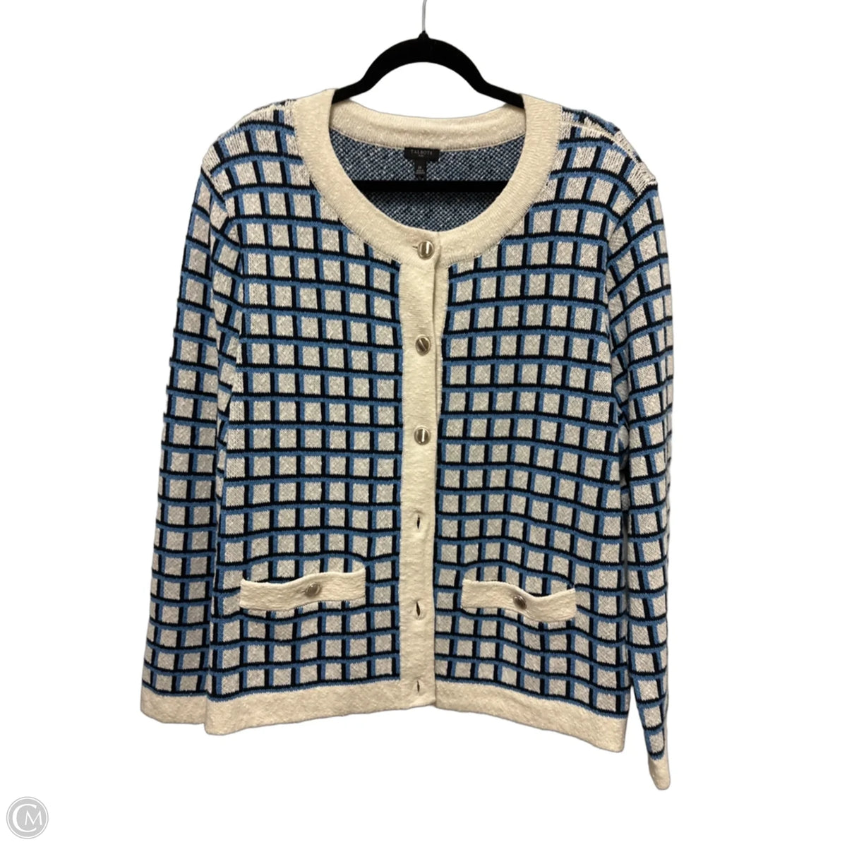 Blazer By Talbots In Blue & White, Size: 2x
