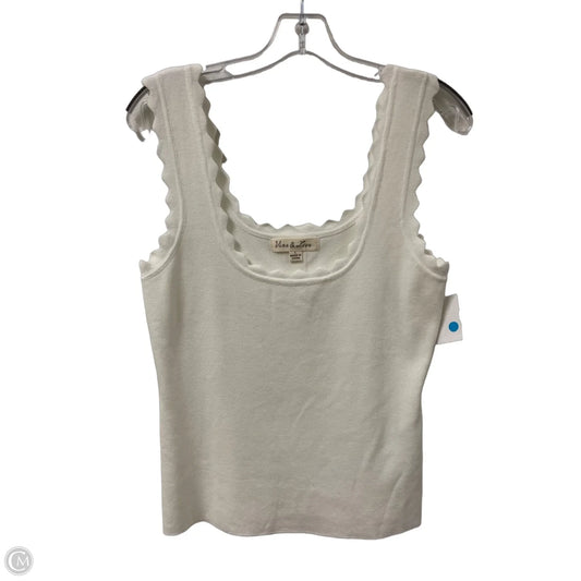 Top Sleeveless By Vine & Love In Cream, Size: L