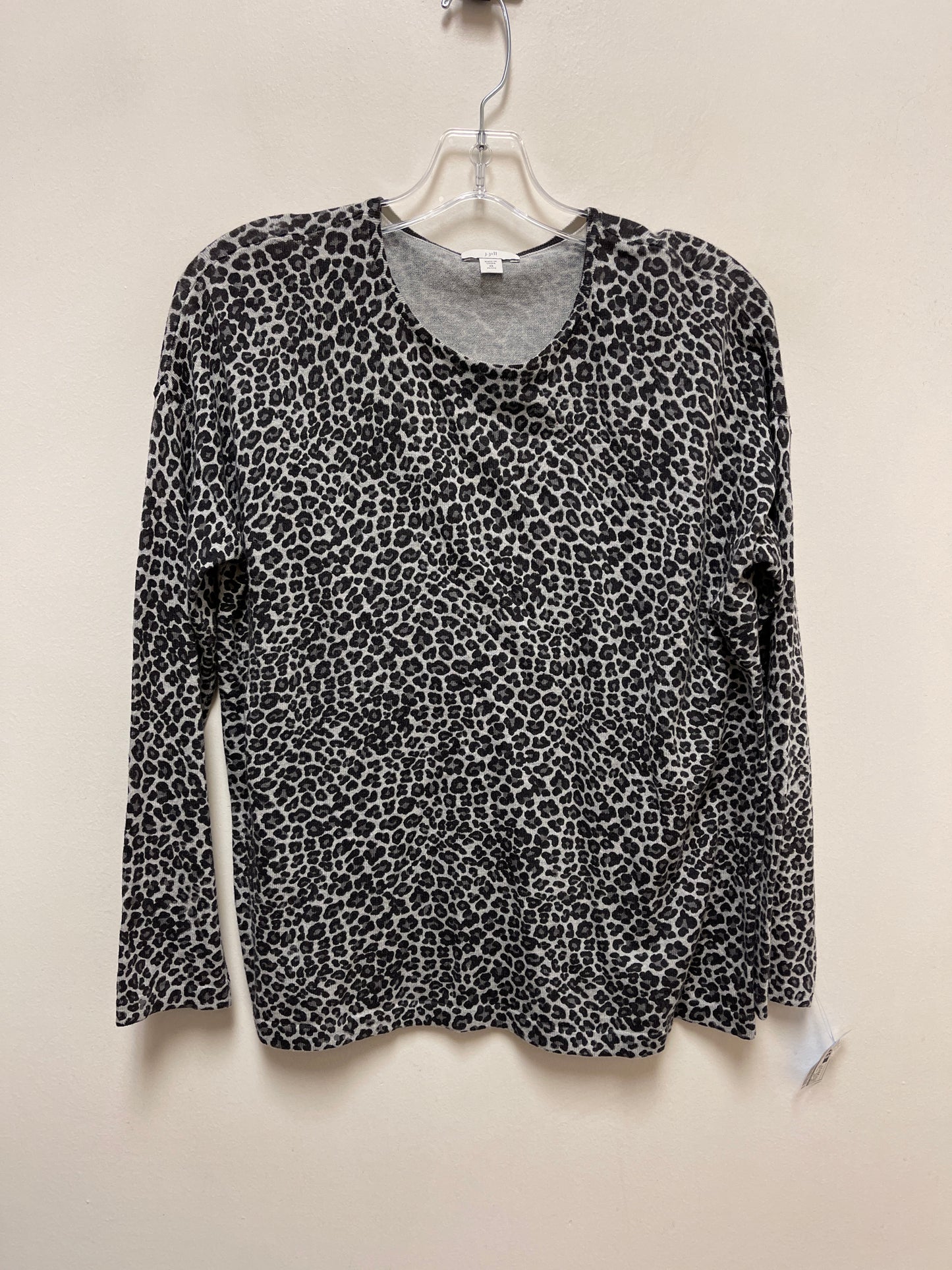 Top Long Sleeve By J Jill In Animal Print, Size: Petite   Xs