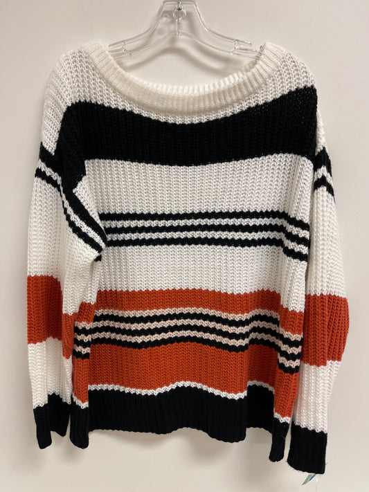 Sweater By Clothes Mentor In Striped Pattern, Size: L