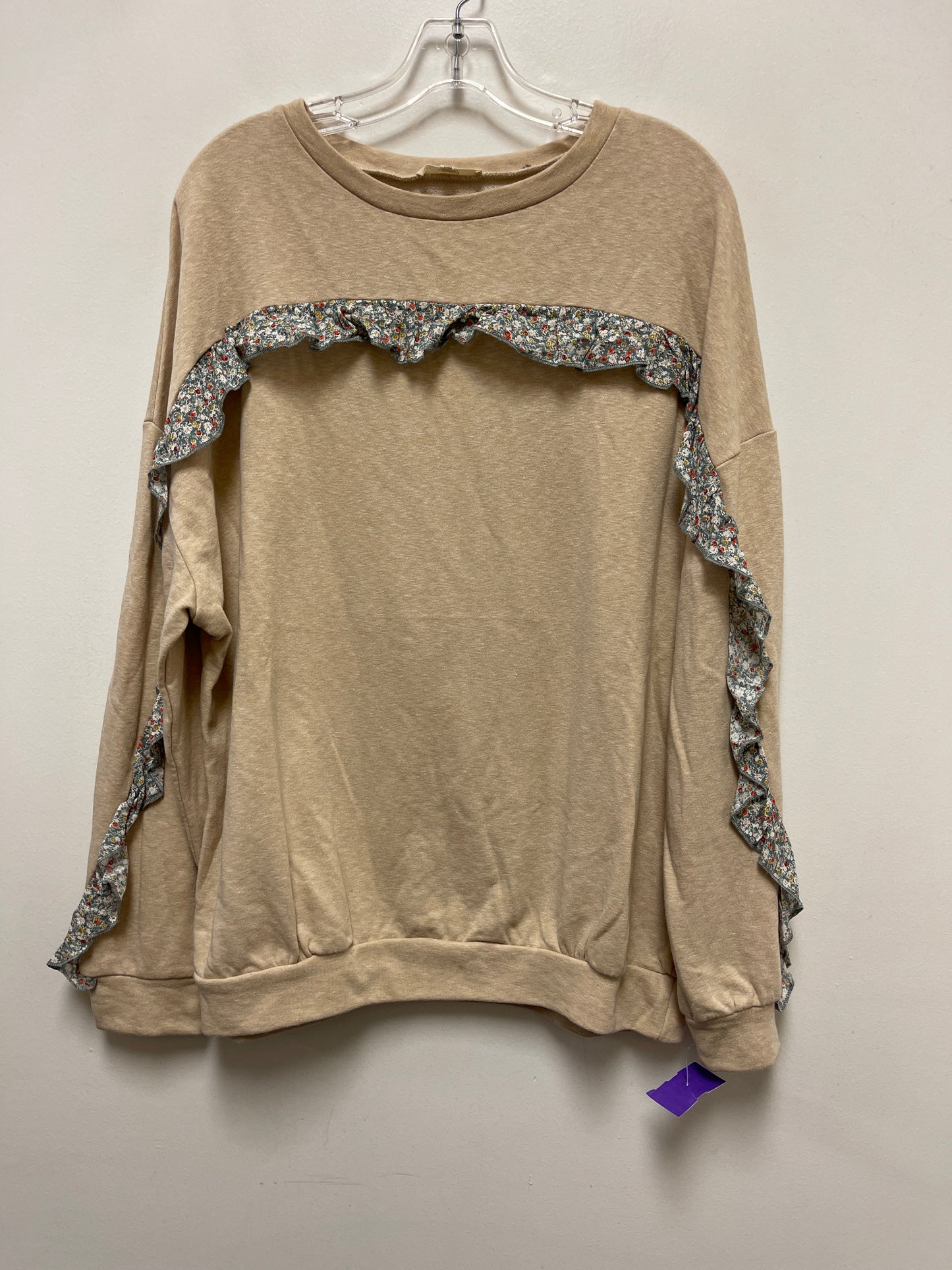 Sweater By Easel In Tan, Size: L