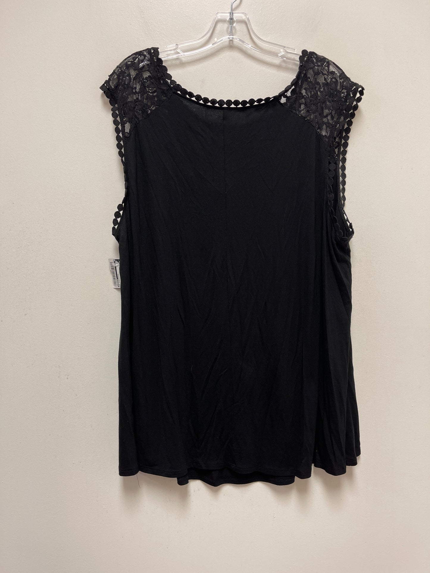 Black Top Sleeveless Emerald, Size 3x