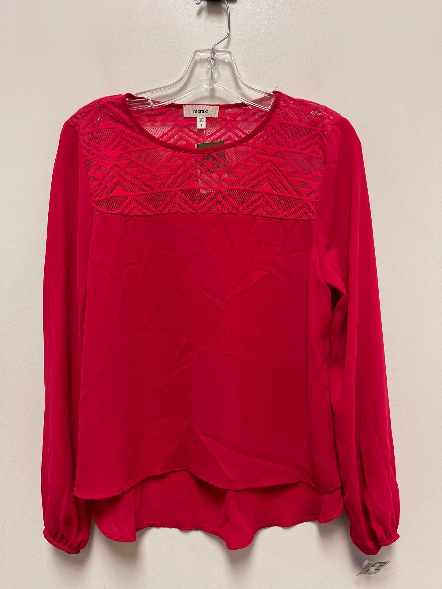 Pink Top Long Sleeve Meraki, Size S