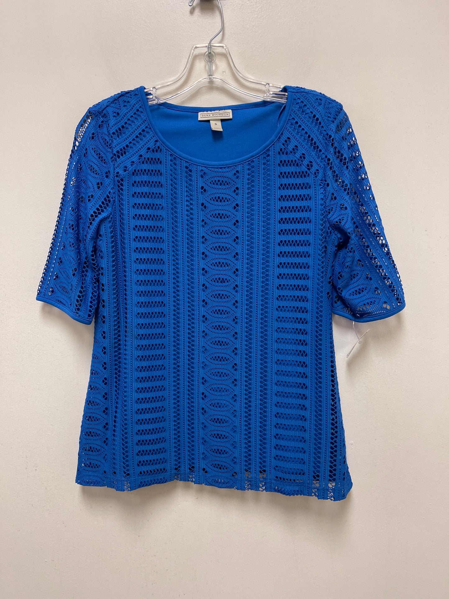 Blue Top Short Sleeve Dana Buchman, Size S