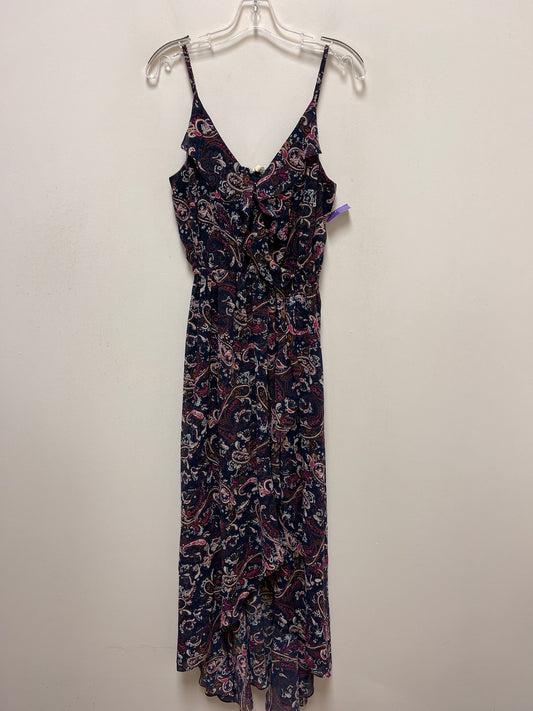 Navy Dress Casual Maxi Entro, Size S