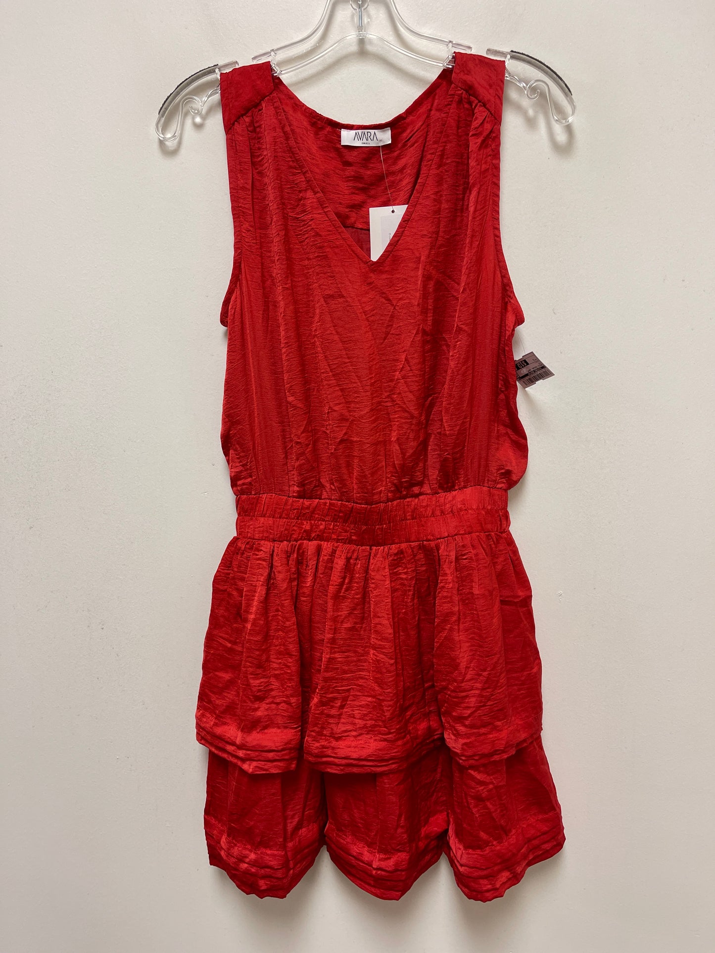 Red Dress Casual Short Clothes Mentor, Size S