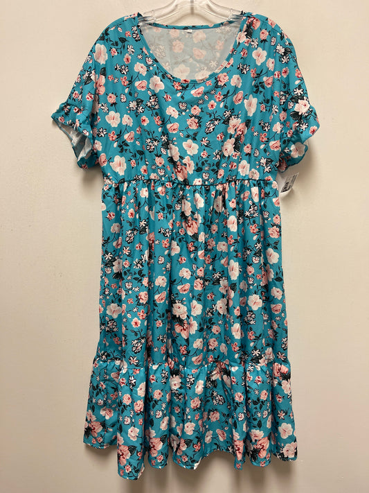 Blue Dress Casual Short Clothes Mentor, Size 1x