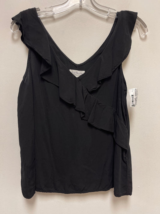 Black Top Sleeveless Velvet By Graham & Spencer, Size Xs