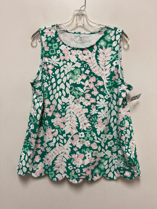 Green Top Sleeveless Kim Rogers, Size Petite L