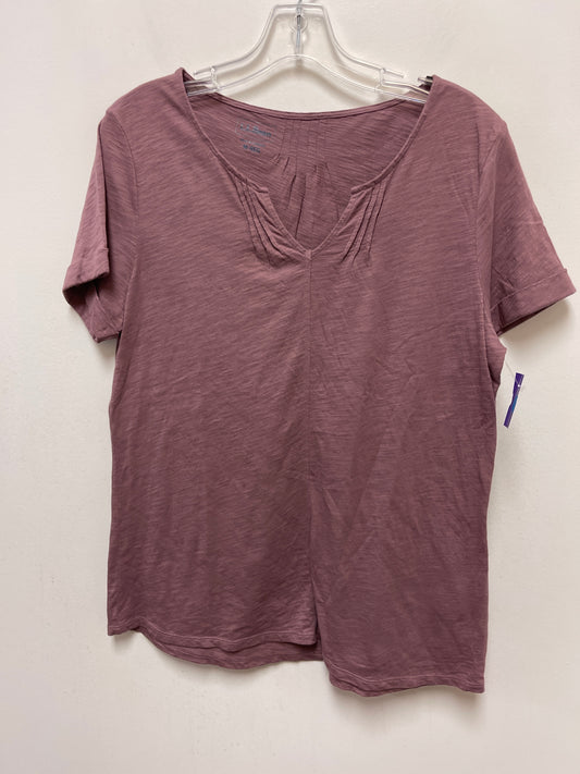 Purple Top Short Sleeve Basic L.l. Bean, Size M