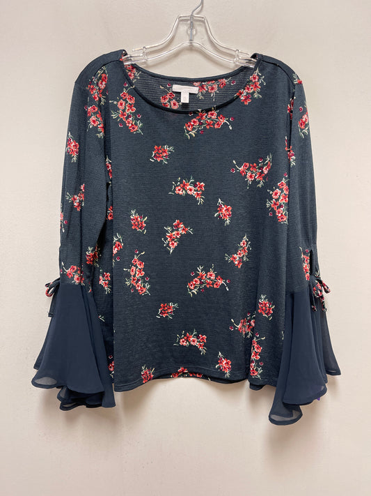 Blue Top Long Sleeve Lc Lauren Conrad, Size Xl