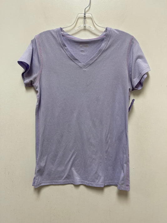 Purple Athletic Top Short Sleeve Eddie Bauer, Size M